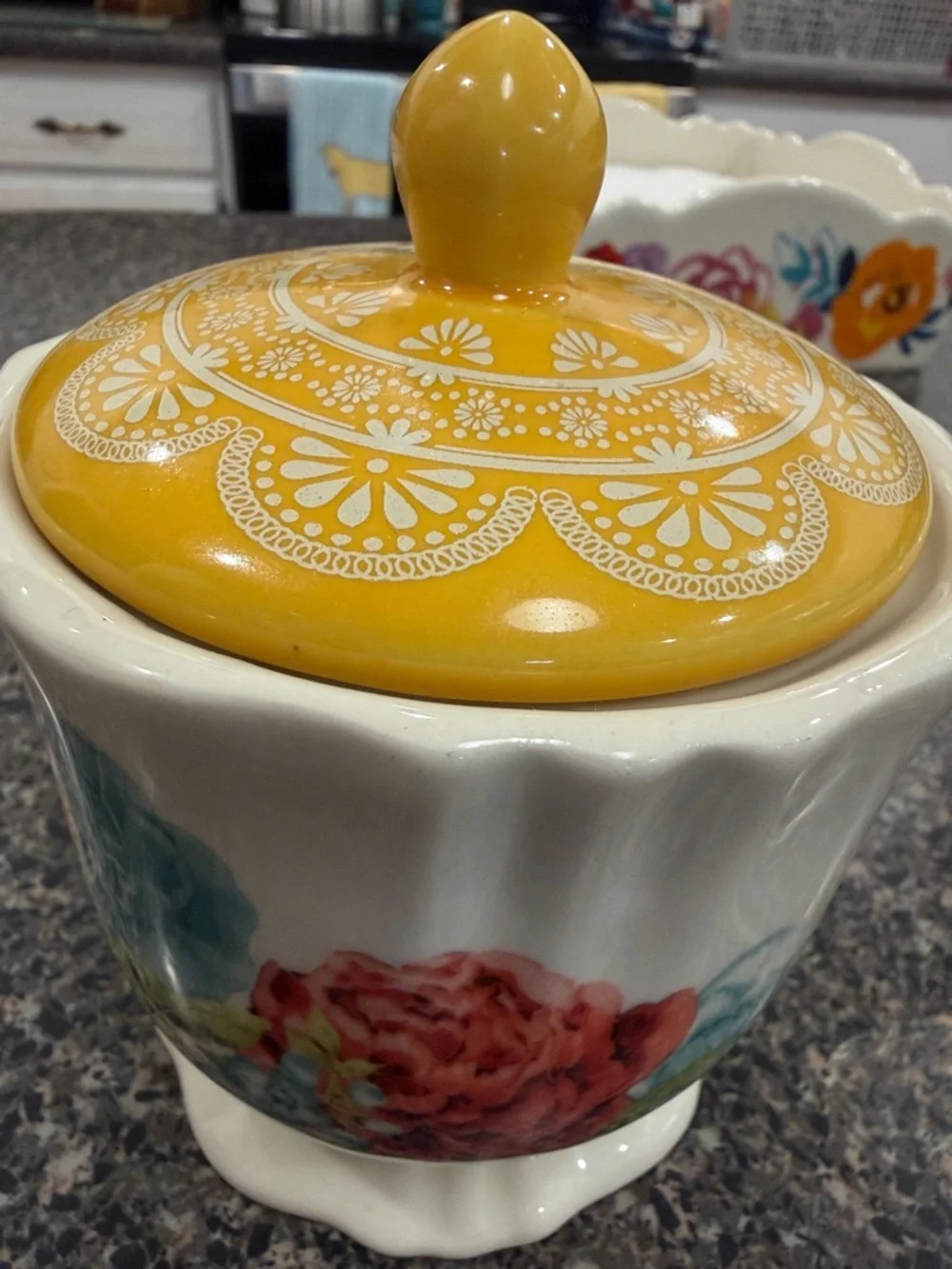 The Pioneer Woman Blossom Jubilee lidded Ceramic Sugar Bowl